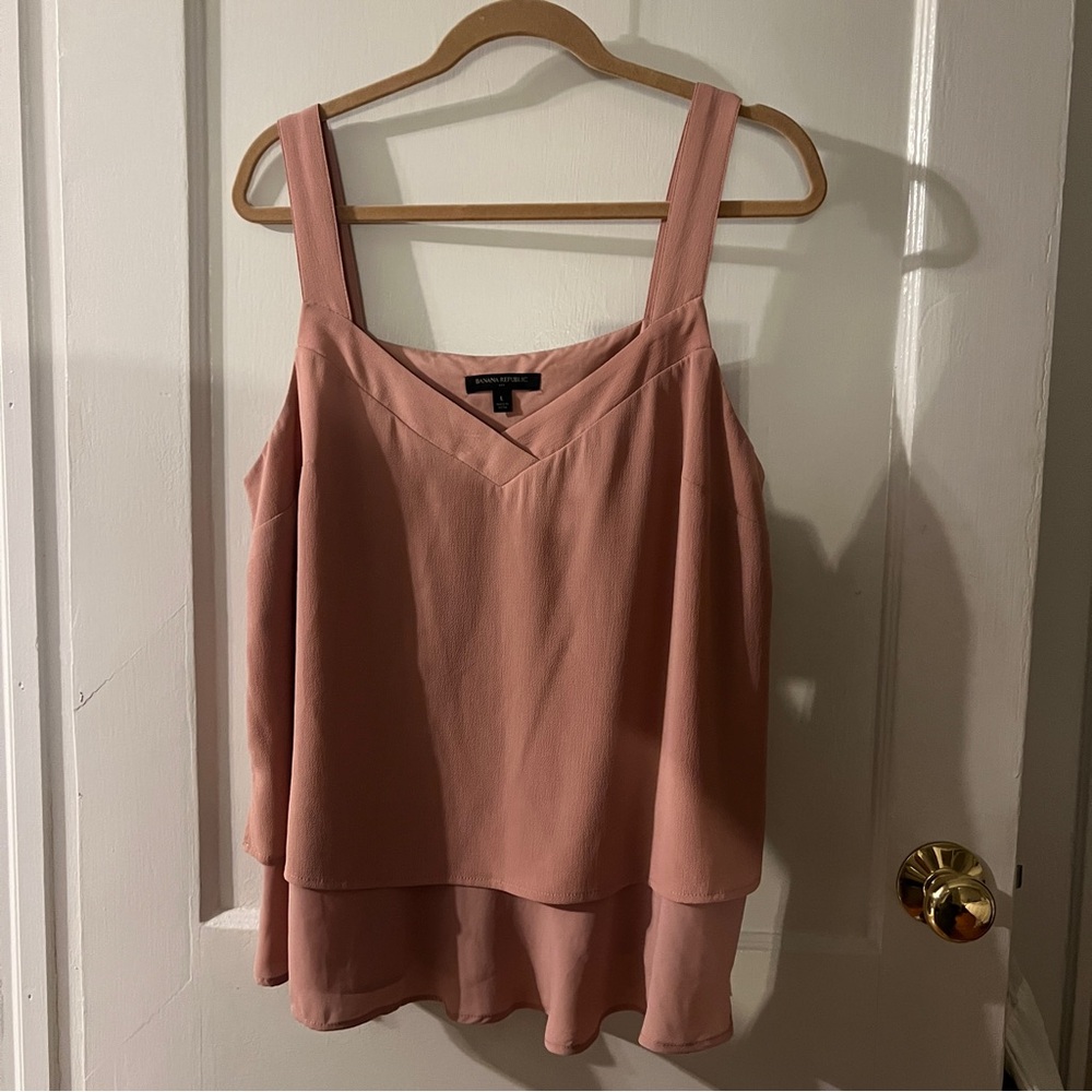 Banana Republic Women's Pink Layered Top size L